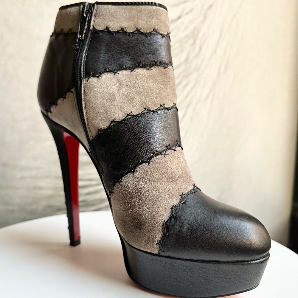 🌺CHRISTIAN LOUBOUTIN 🌺 Booty Black and Gray Platform Size : 35.5 - Picture 4 of 17
